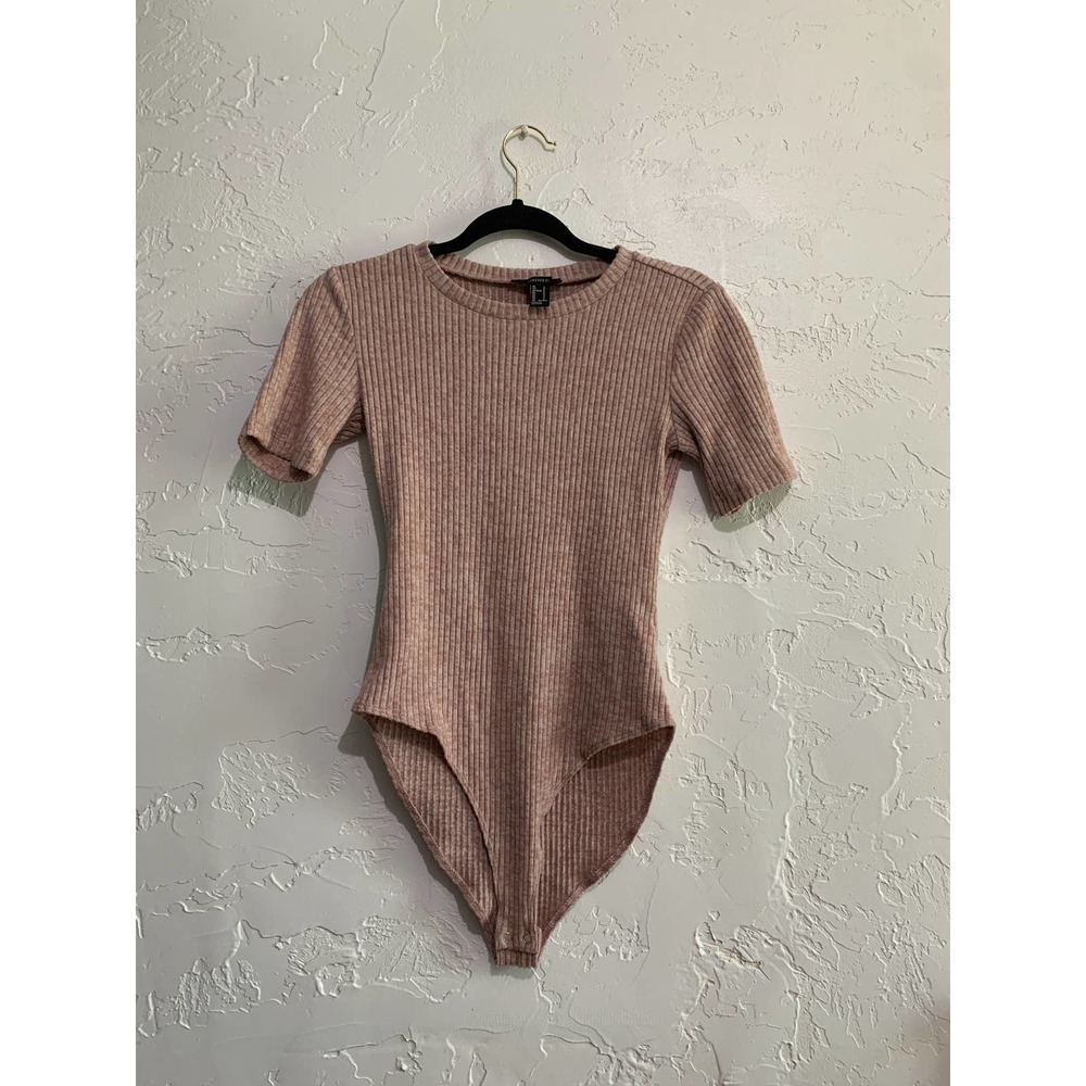 4/$25 Forever 21 Pink Ribbed Body Suit Small